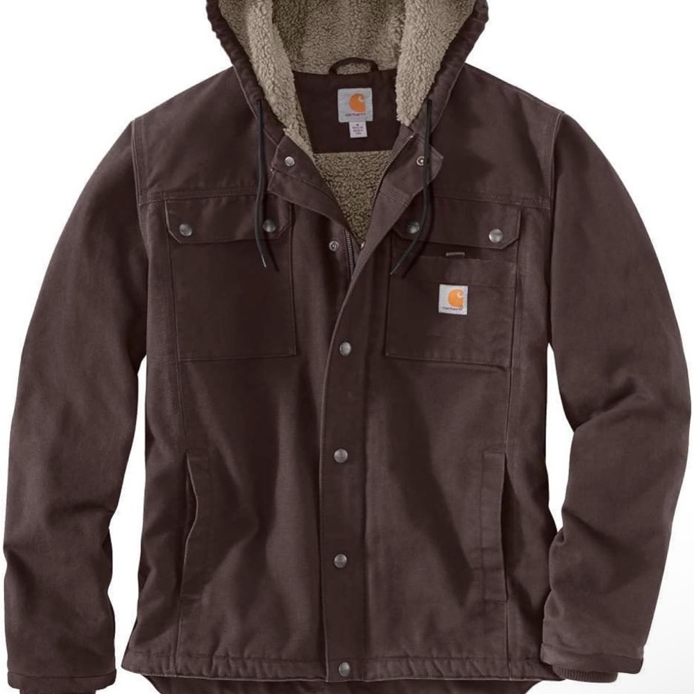 Carhartt Men's Dark Brown Bartlett Jacket 103826 Sherpa Lined XXL Tall - Picture 2 of 3
